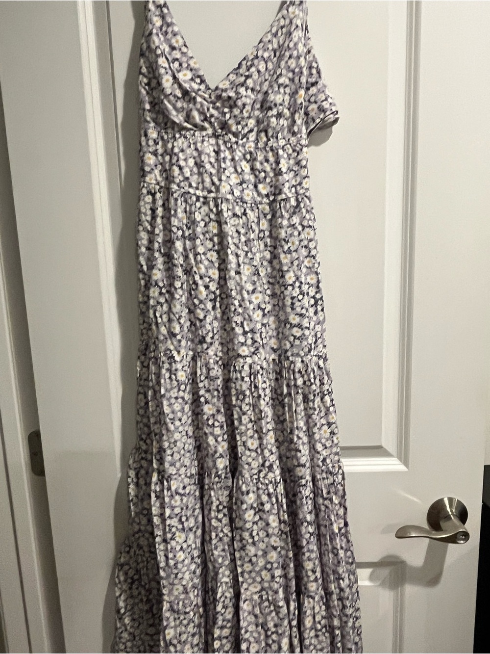 mahina Lavender Floral Tiered Maxi Dress
